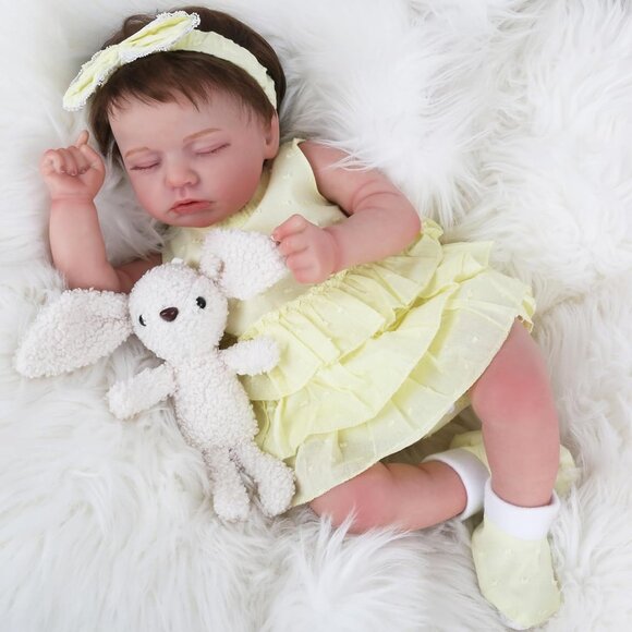 🆕20Inch Full Cloth Body With Vinyl Limbs Cute Baby Doll Girl Realistic Doll - Picture 4 of 10